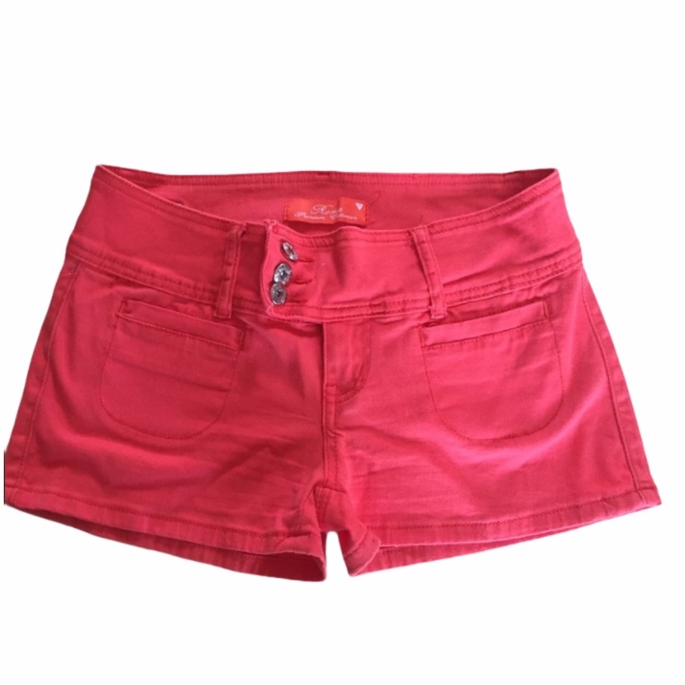 Roma Vibrant Peachy Button Up Shorts Size 9
